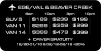 eagle vall & beaver creek pricing